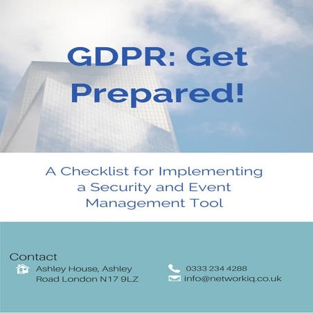 GDPR 9 Step SIEM Implementation Checklist