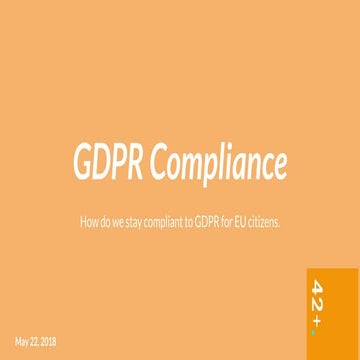 General Data Protection Regulation for Ops | PPTX