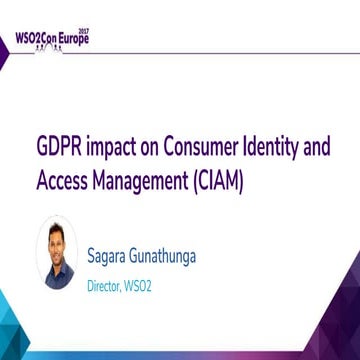GDPR impact on Consumer Identity and Access Management (CIAM)