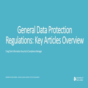 GDPR: Key Article Overview