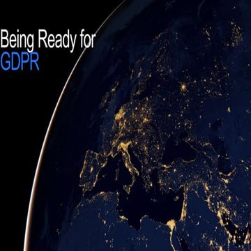 Getting Ready for GDPR