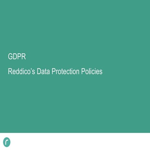 Reddico GDPR Presentation
