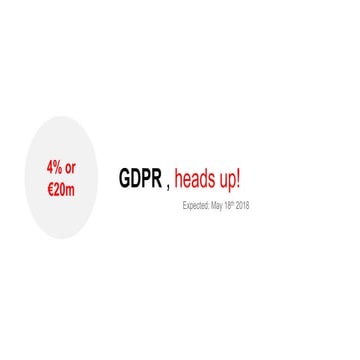 GDPR - heads up!