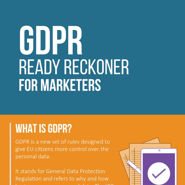 Gdpr ready reckoner for marketers