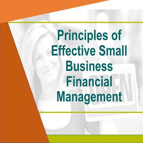 Principles of Effective Small Business Financial Management