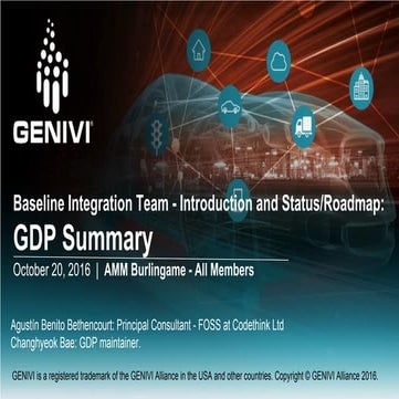GENIVI Development Platform (GDP) summary : 15th AMM