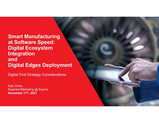 GDS Summit Keynote  - manufacturing at software speed draft