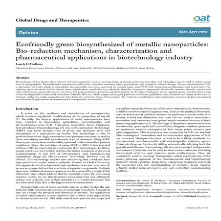 Green synthesis of nanoparticles | PPTX