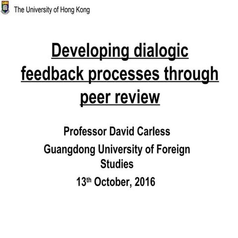 Peer feedback dialogues