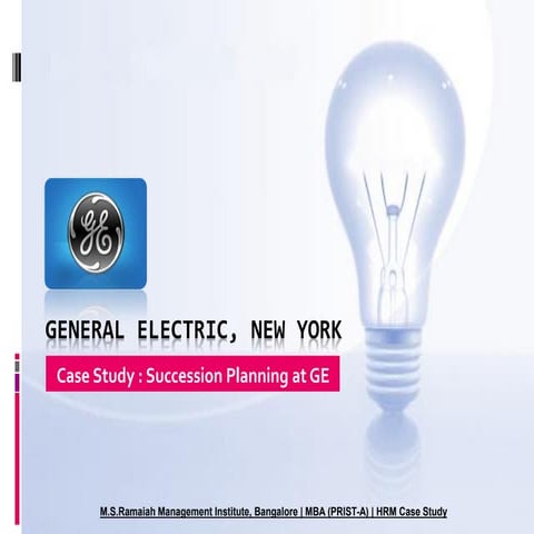 GE Succession Planning - A Case Study