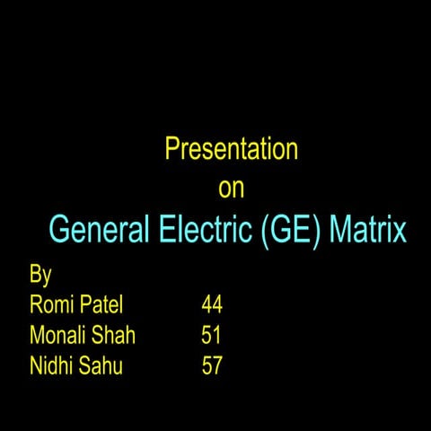 Ge nine(9) cell matrix | PPT