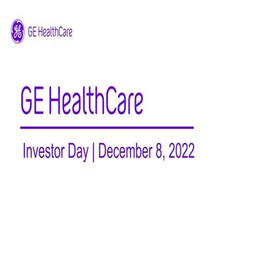 ge healthcare investor presentation 2021