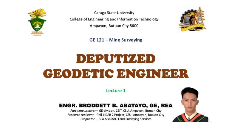 Ge 121 Lecture 1 Deputized Ge By Brod!   dett Bello Abatayo - 
