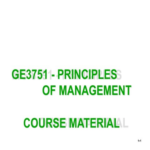 GE3751 POM course material for Final year Electronics and communication Engin...