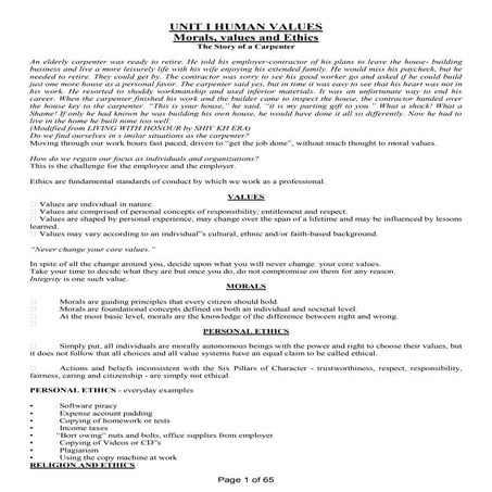 Ge6075 Professional Ethics 5 UNITS NOTES