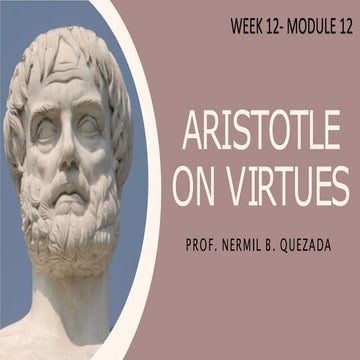 ARISTOTLE ON VIRTUES