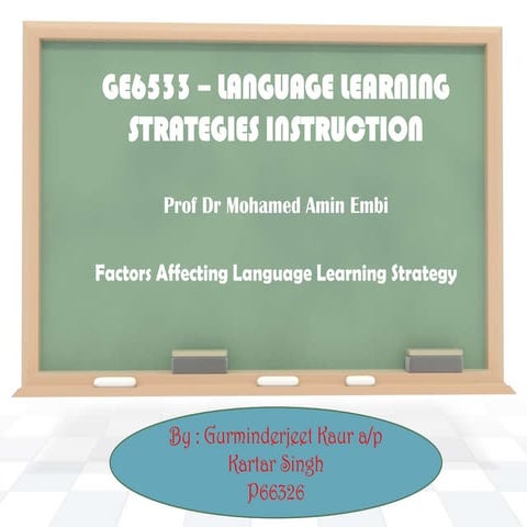 GE6533 – Factors That Affect LLS (Gurmin P66326)