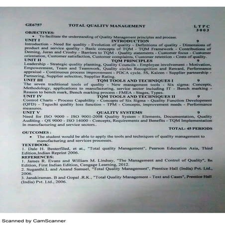 Ge6757 - Total Quality Management