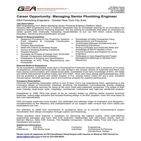 Gea job postings binder