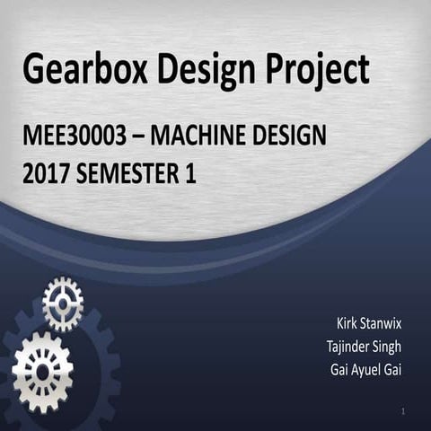 Gearbox design - MECH 393 final project | PDF