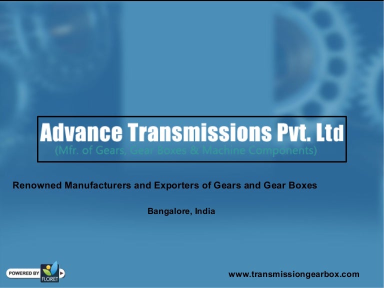 Gearbox Manufacturer in India Advance Transmissions Pvt Ltd