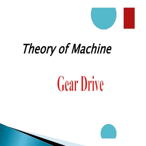 Gear drive SYSTEM