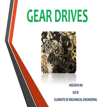 Gear drives and it's types