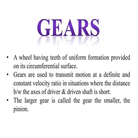 About Gears 