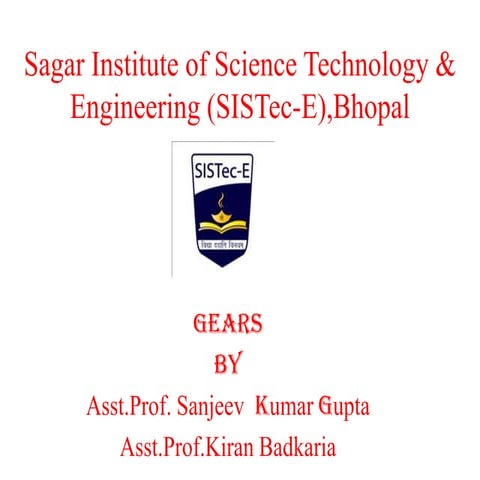 Gear ppt by sanjeev