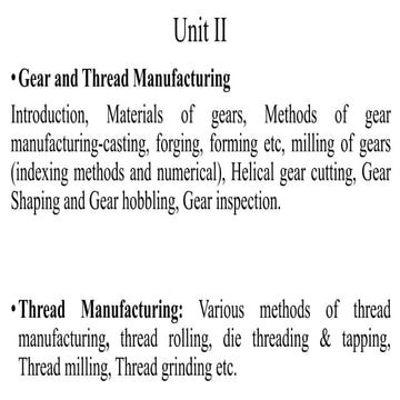 Gear _ Thread Manufacturing milling of gears (indexing methods and numerical)...