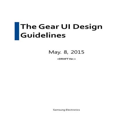 Samsung Gear UI Design Guidelines