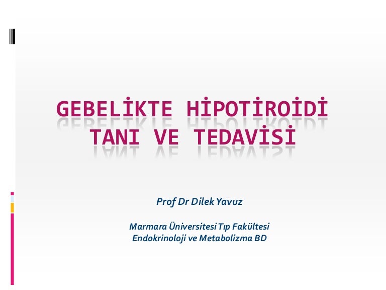 hipotiroid hipertansiyon