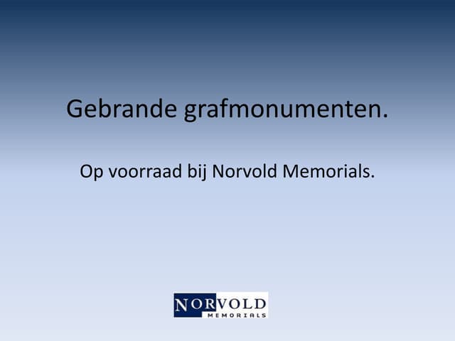 Gebrande grafmonumenten