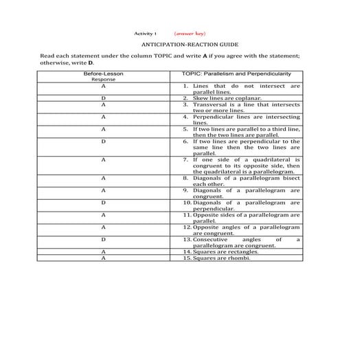 Activity 1 (answer key)