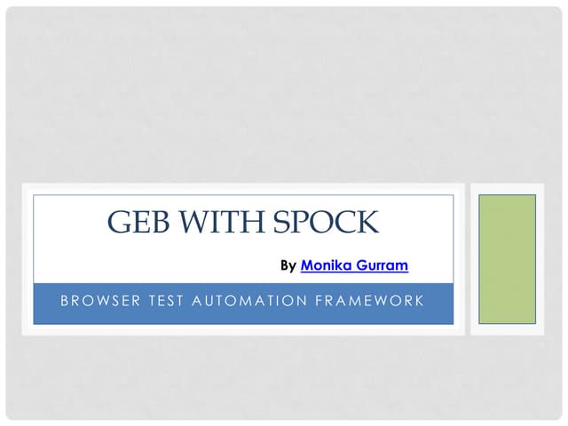 Geb with spock