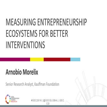 Four Indicators for a Vibrant Entrepreneurship Ecosystem