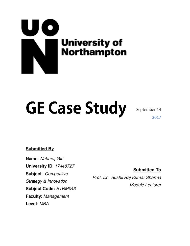 general electric ge case study ge case study