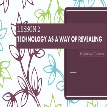 STS -  technology as a way of revealing