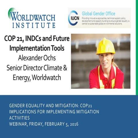 COP21, INDCs and Future Implementation Tools