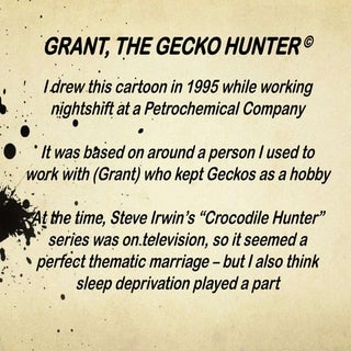 Grant the Gecko Hunter Cartoon
