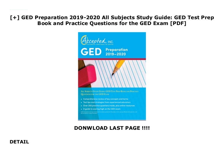 GED Preparation 20192020 All Subjects Study Guide GED Test Prep…