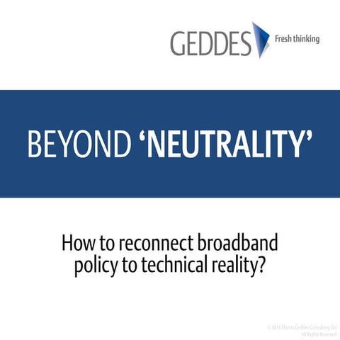 Beyond 'neutrality' - how to reconnect regulation to reality?