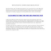 Ged free practice test
