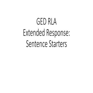 starter for writing introduction for ged
