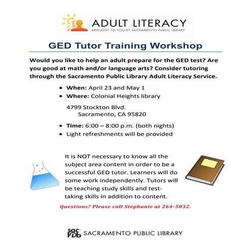 Ged tutor training workshop
