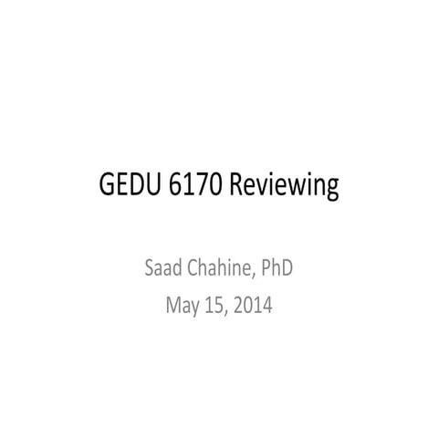 GEDU 6170 Reviews 