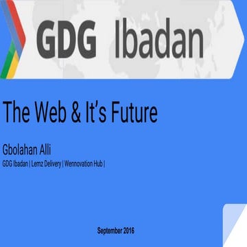 The webs and it's future.