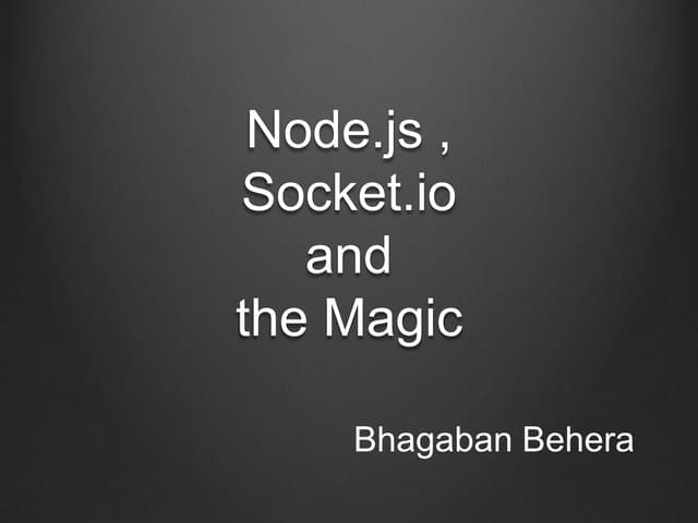GeekCampSG - Nodejs , Websockets and Realtime Web