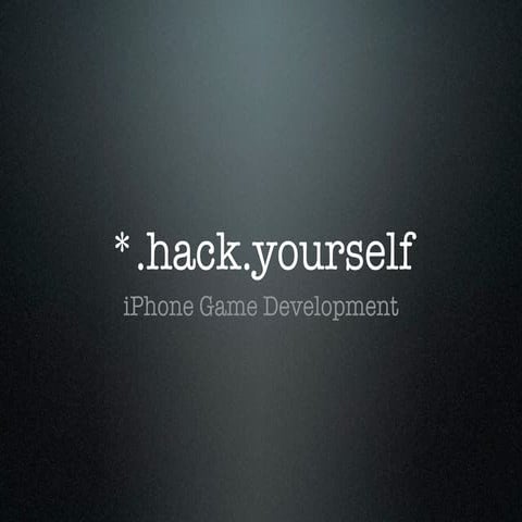 iPhone game development - Joash Chee