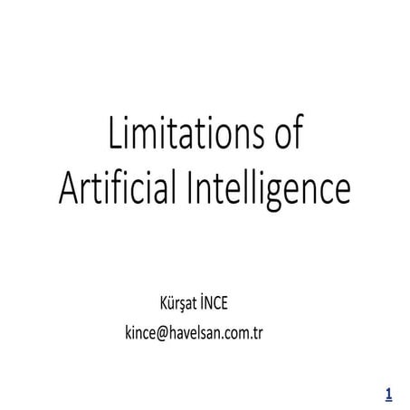 GTU GeekDay 2019 Limitations of Artificial Intelligence